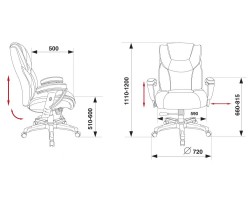 Кресло руководителя Бюрократ T-9999 черный рец.кожа/кожзам крестовина металл/пластик пластик серебро-foto5