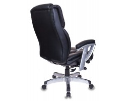 Кресло руководителя Бюрократ T-9999 черный рец.кожа/кожзам крестовина металл/пластик пластик серебро-foto4