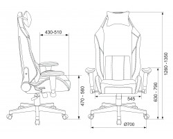 Кресло игровое Zombie EPIC PRO Edition черный текстиль/эко.кожа с подголов. крестовина пластик-foto19
